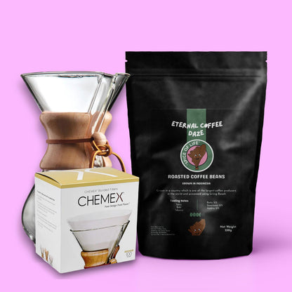 6-Cup Chemex and Coffee Bundle - Eternal Coffee Daze