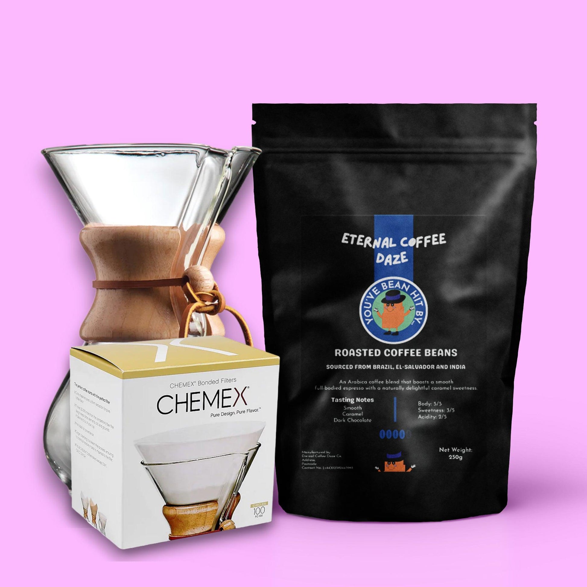 6-Cup Chemex and Coffee Bundle - Eternal Coffee Daze